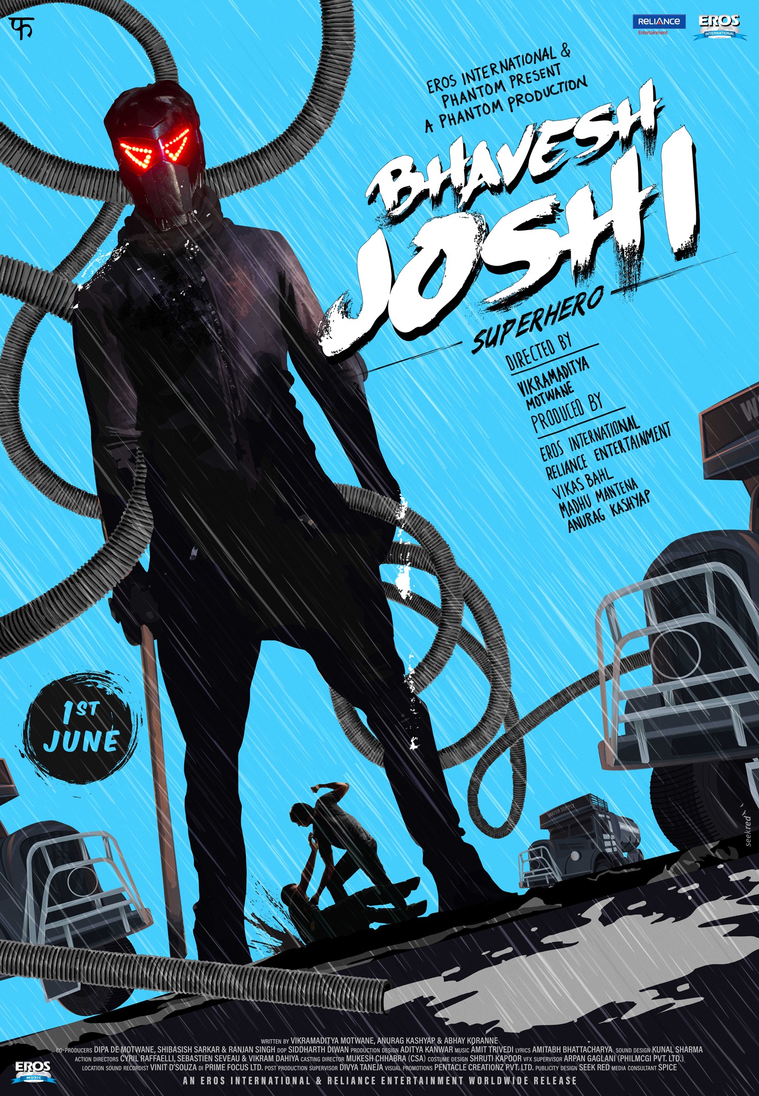 Bhavesh Joshi Superhero - Pipeline Blue poster #SeekRed