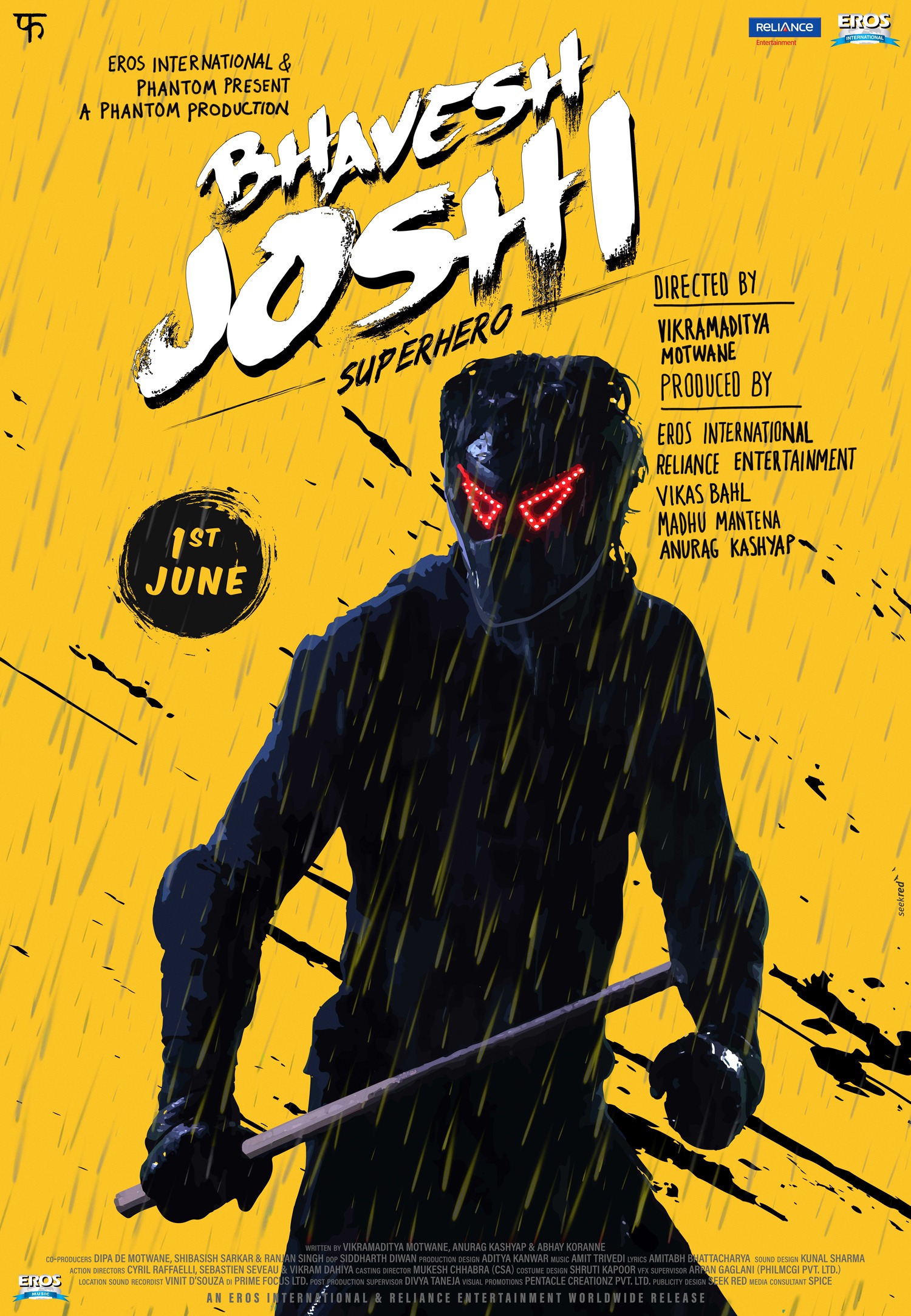 Bhavesh Joshi Superhero - Yellow poster #SeekRed