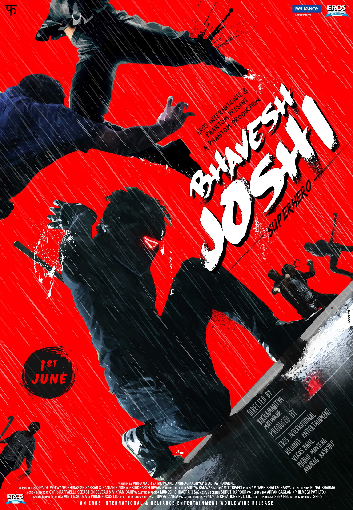 Bhavesh Joshi Superhero - Red poster #SeekRed